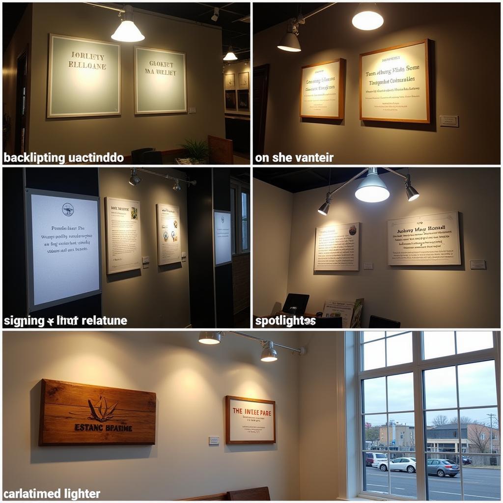 Art Gallery Signage Lighting Examples