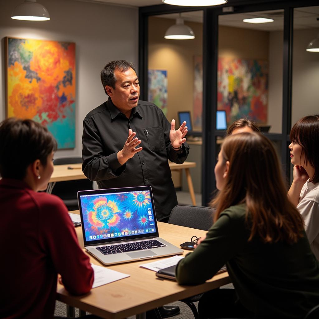 Art Garcia Leading a Digital Art Workshop