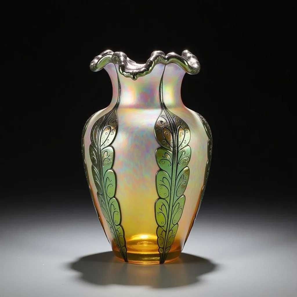 Bình hoa thủy tinh của Louis Comfort Tiffany