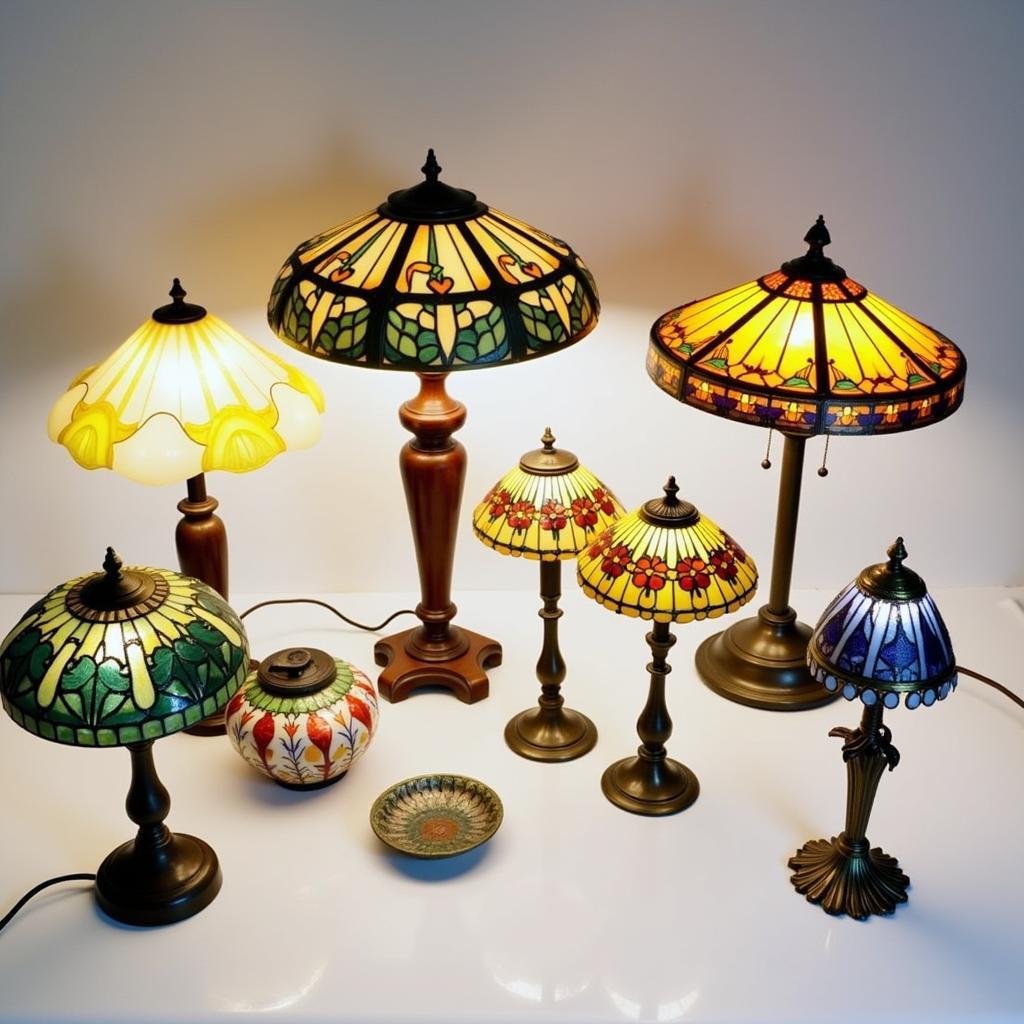 Various Styles of Art Glass Table Lamps