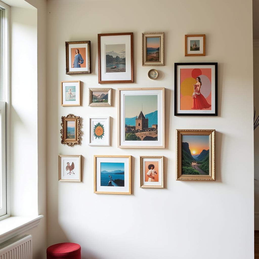 Creating a dynamic gallery wall with various art hooks