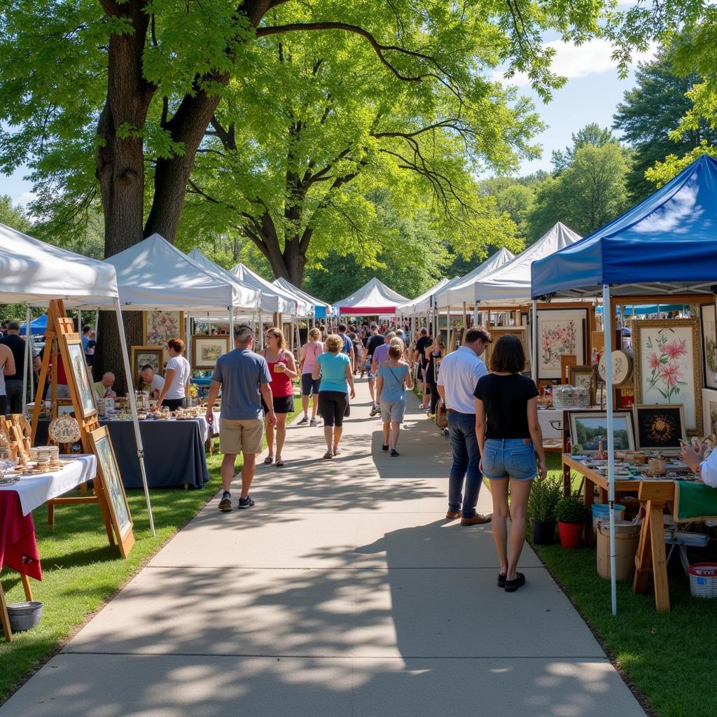 Artists showcasing their work at Art in the Park, Boulder City, Nevada.