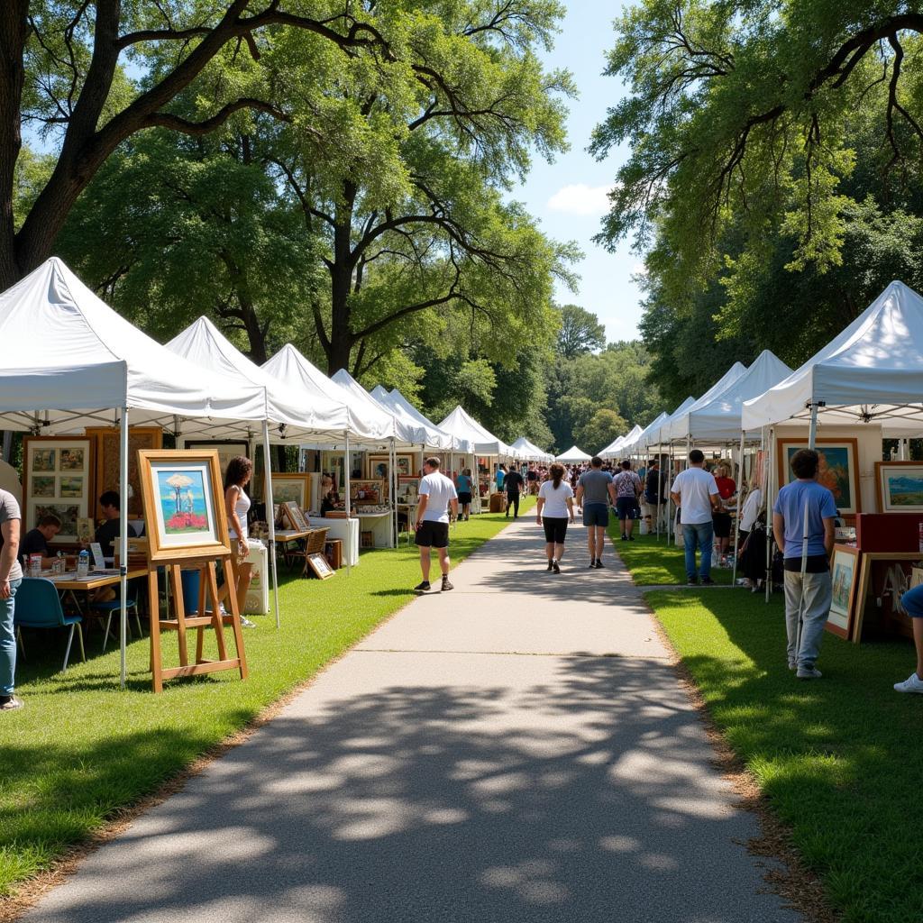 Artists display their work at Art in the Park Brooksville