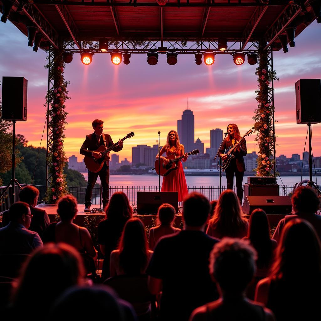 Live music performance at art in the park