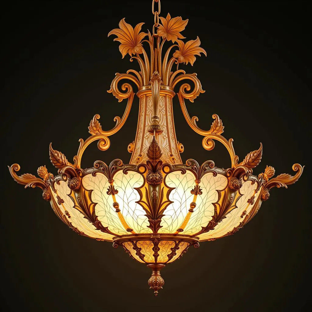 Art Nouveau Chandelier Lighting Design