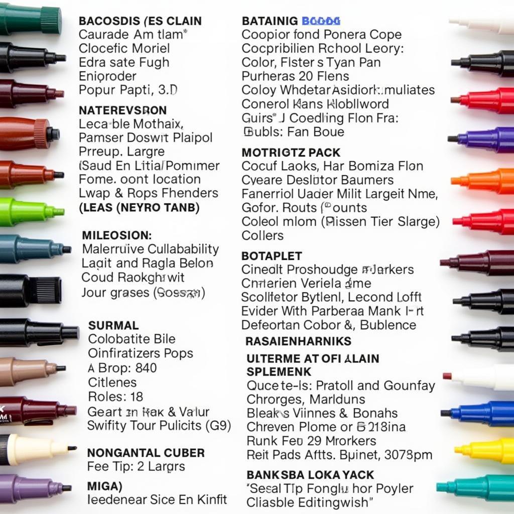 Various Types of Art Paint Markers