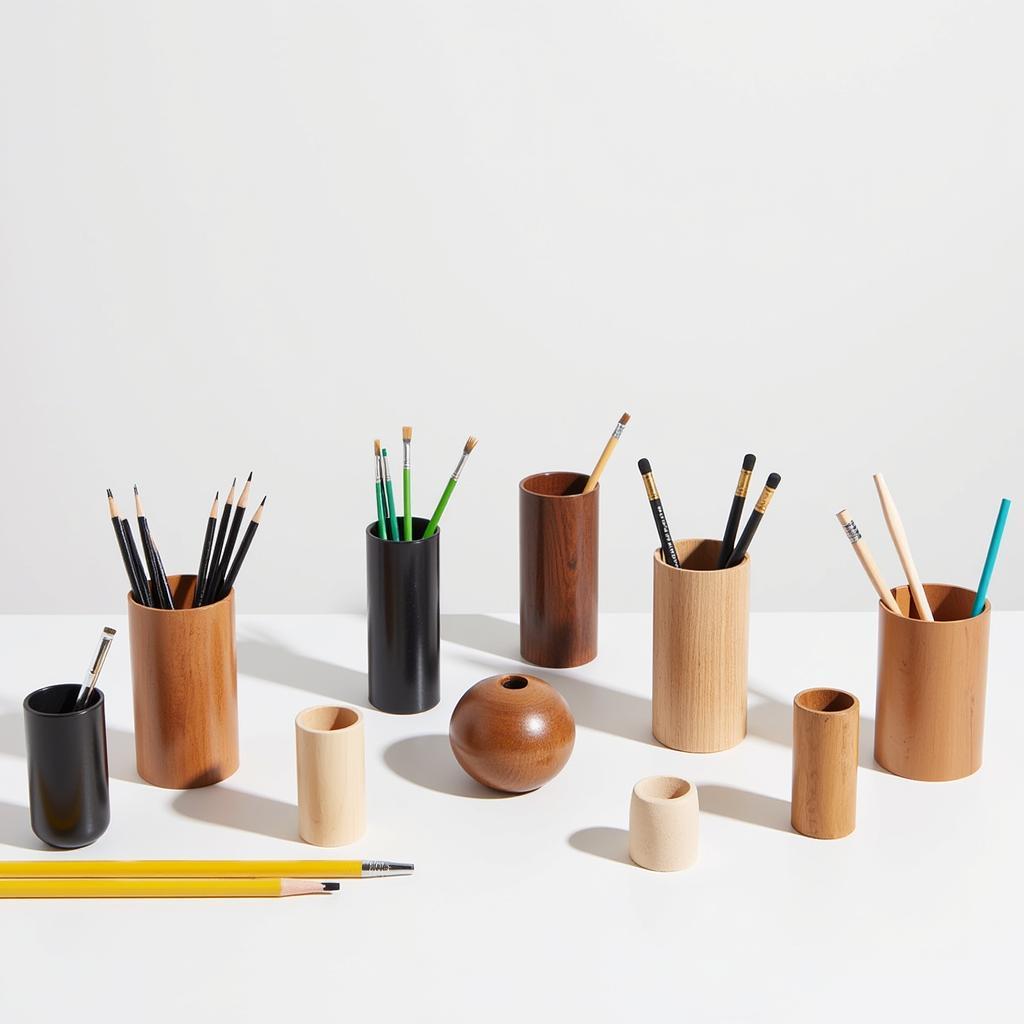 A Variety of Art Pencil Holders