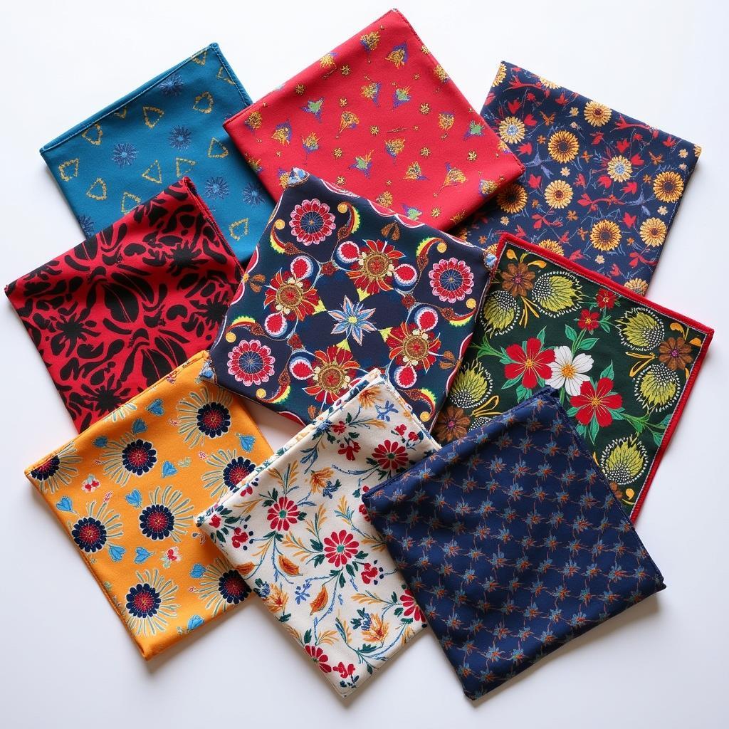 A Collection of Vibrant Art Pocket Squares