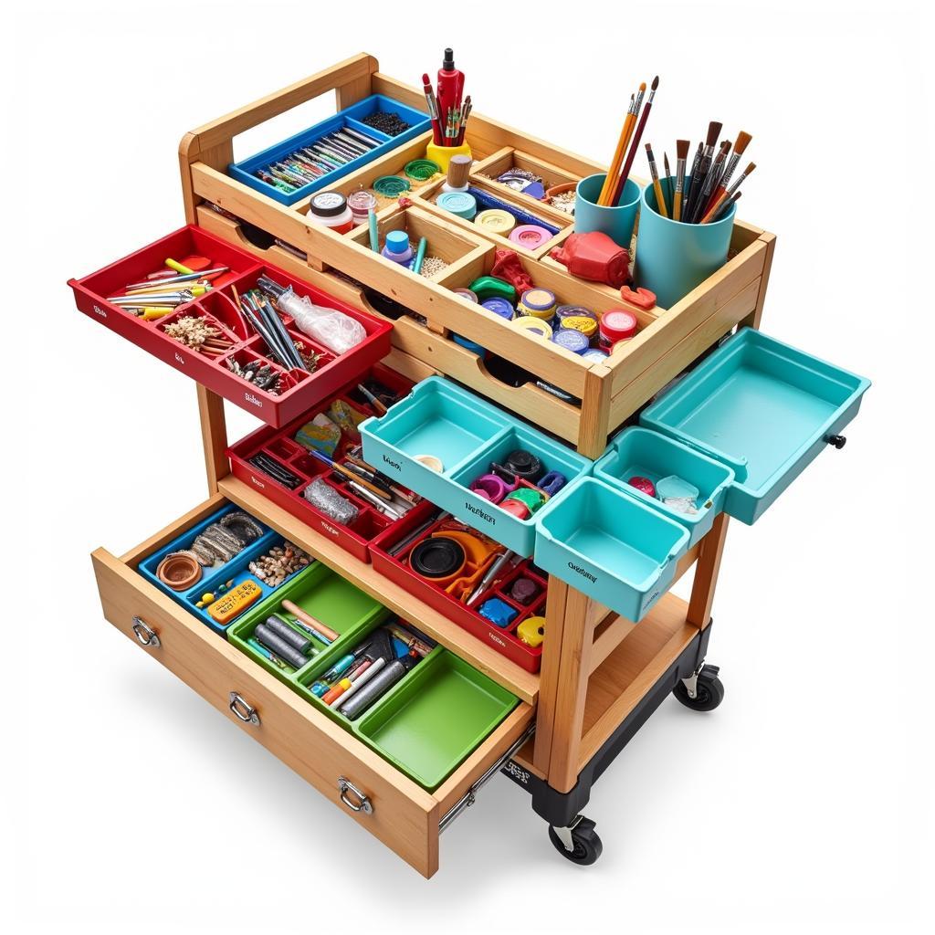 Art Rolling Cart Organization Ideas