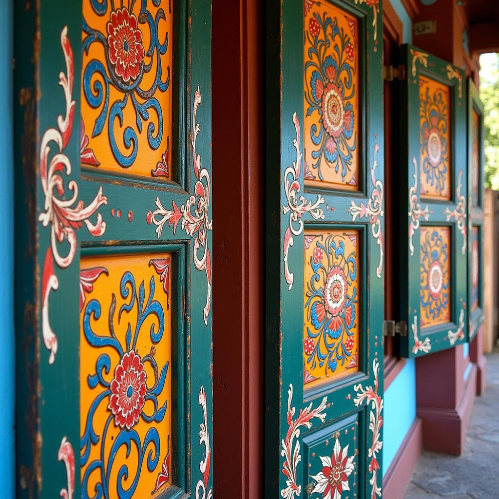 Mẫu art shutters trang trí độc đáo