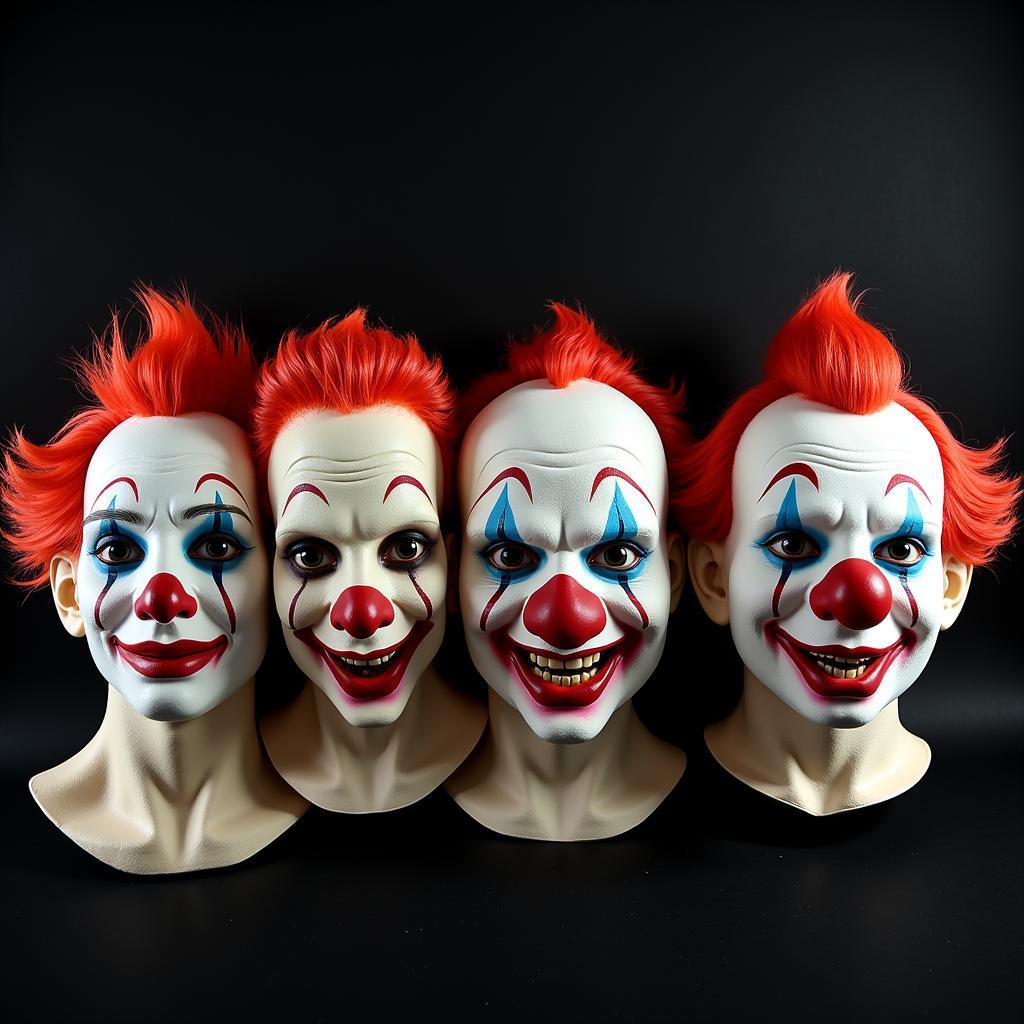 Different Art the Clown latex mask variations