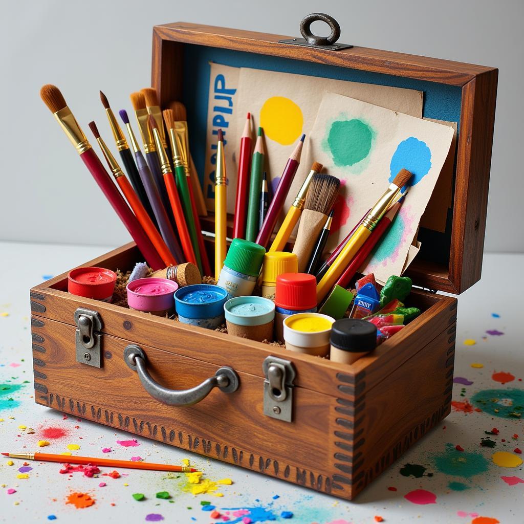 Essential Art Supplies in a Box