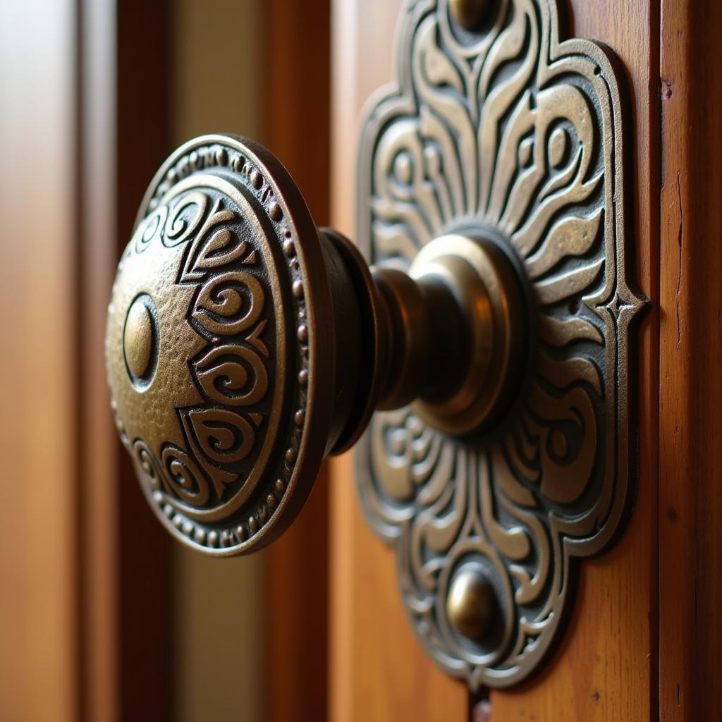 Close-up of Arts and Crafts Door Hardware