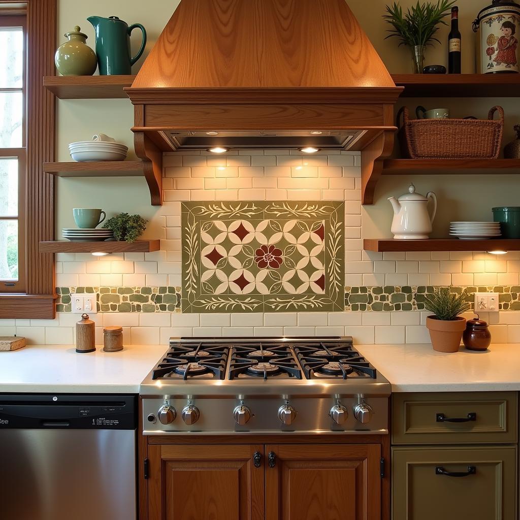 Arts and Crafts Style Kitchen Backsplash Inspiration