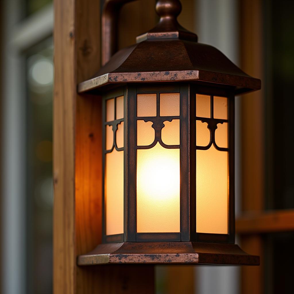 Arts and Crafts Style Outdoor Lantern