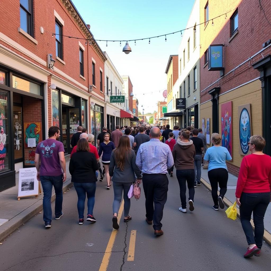 Grove City Arts in the Alley crowd