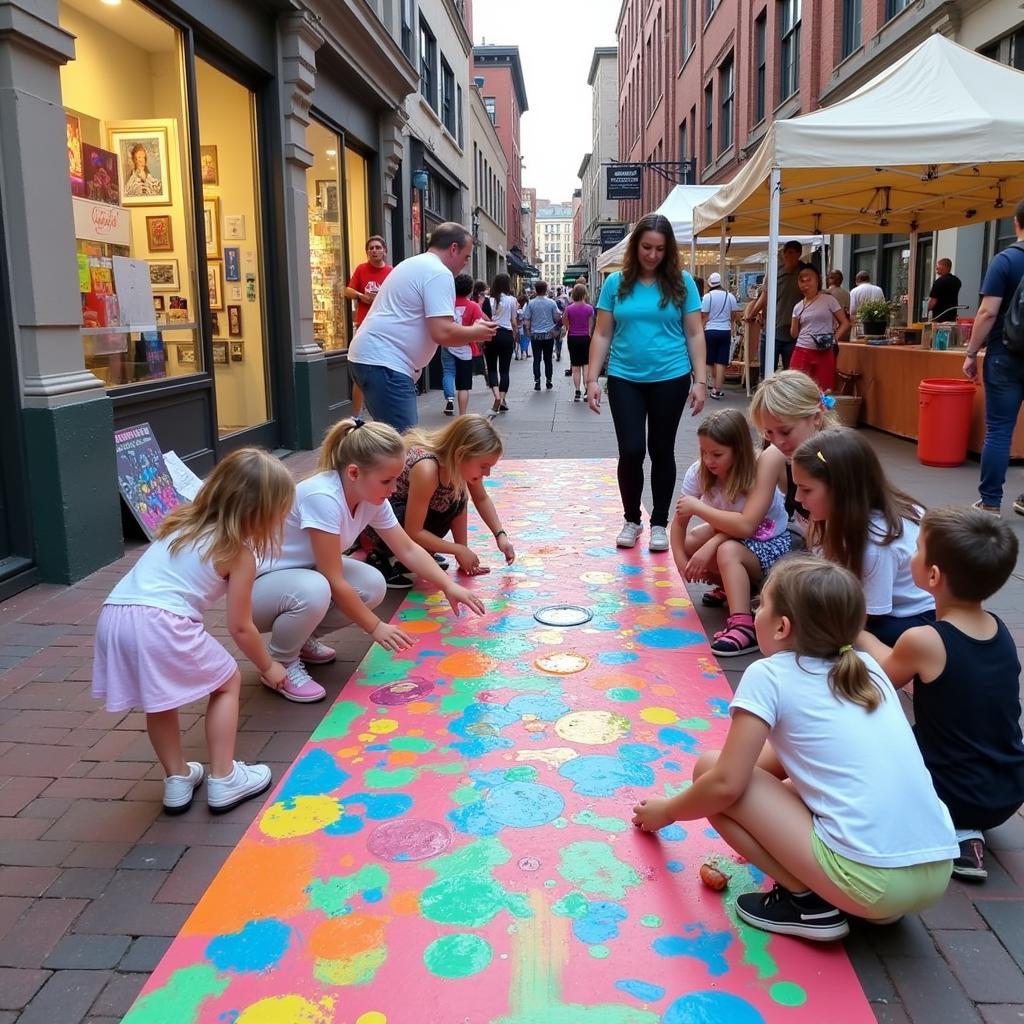 Interactive art installation at Arts in the Alley Grove City