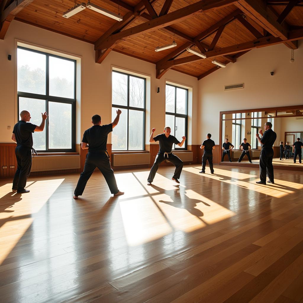 Spacious training hall at Asian Sun Martial Arts Hudson