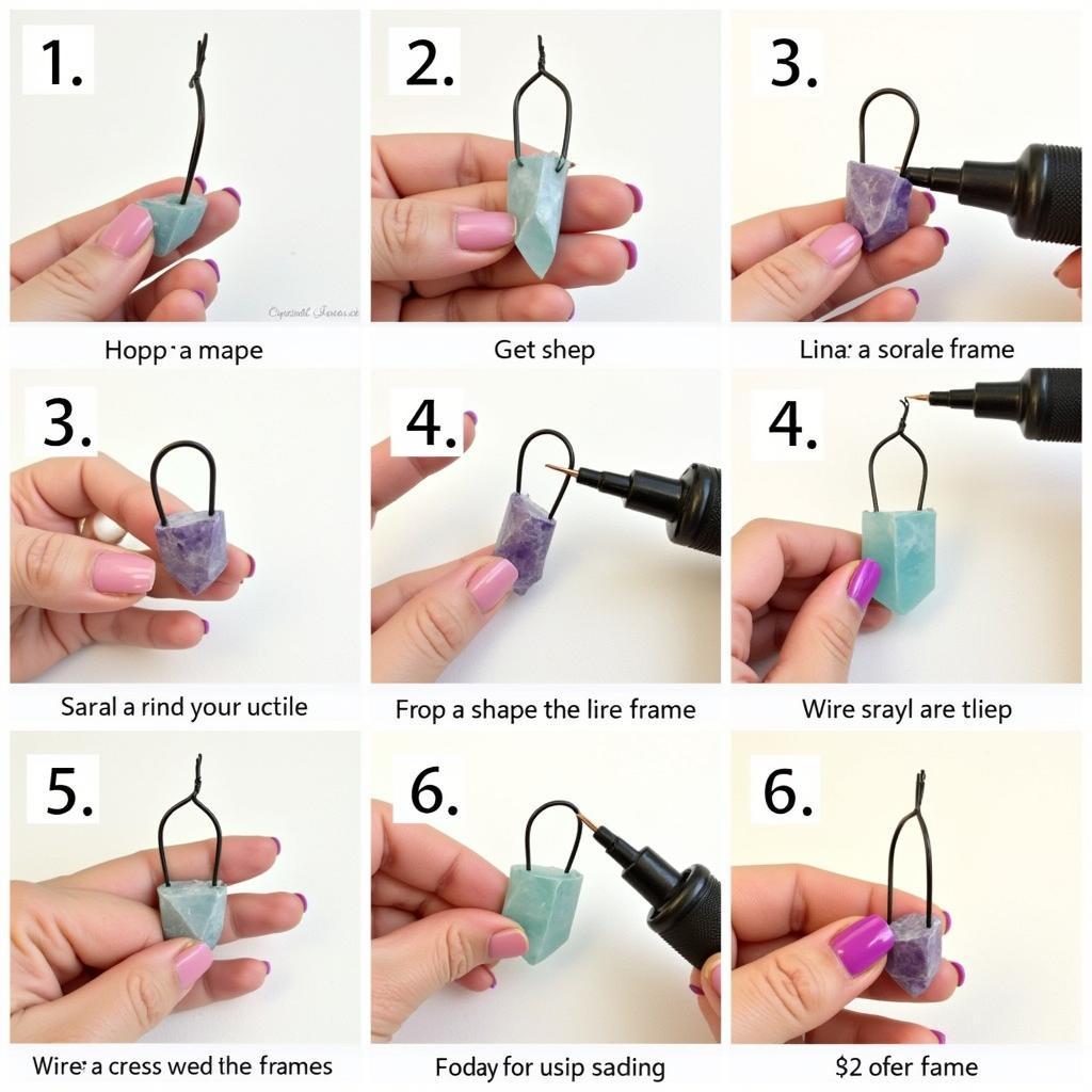 Step-by-step instructions for making a crystal art buddy