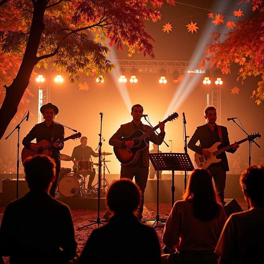 Live music performance at an autumn festival