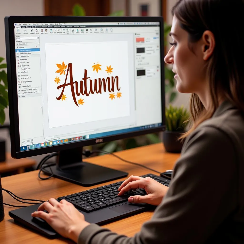 Tạo Autumn Word Art Trên Máy Tính