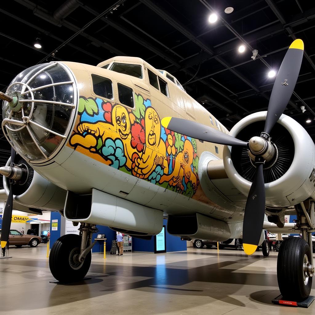 B-24 Bomber Nose Art - Museum Exhibit