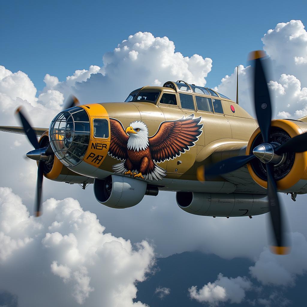 B-24 Bomber Nose Art - Patriotic Eagle