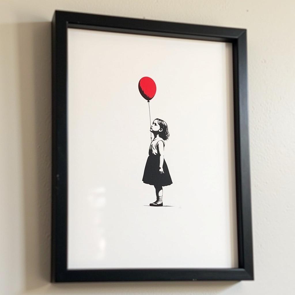 Banksy Girl with Balloon Framed Art