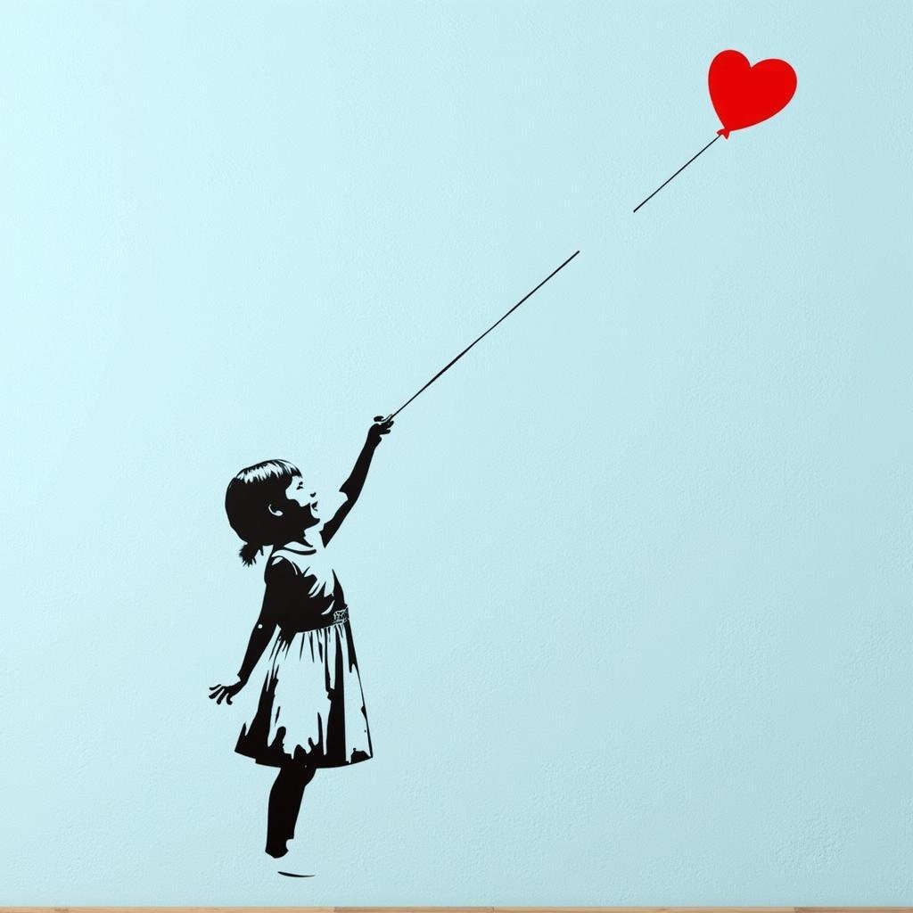 Banksy Girl with Balloon Wall Sticker