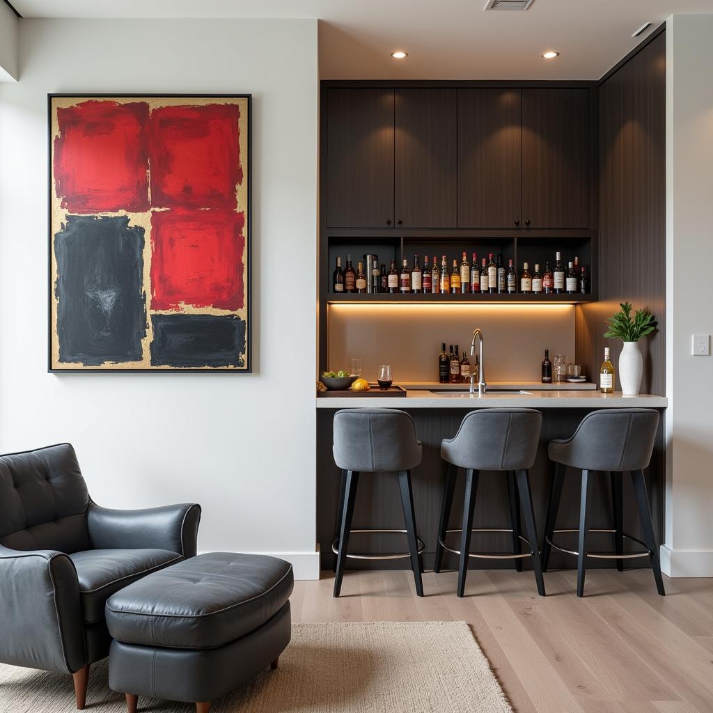 Modern Bar Area Wall Art Ideas