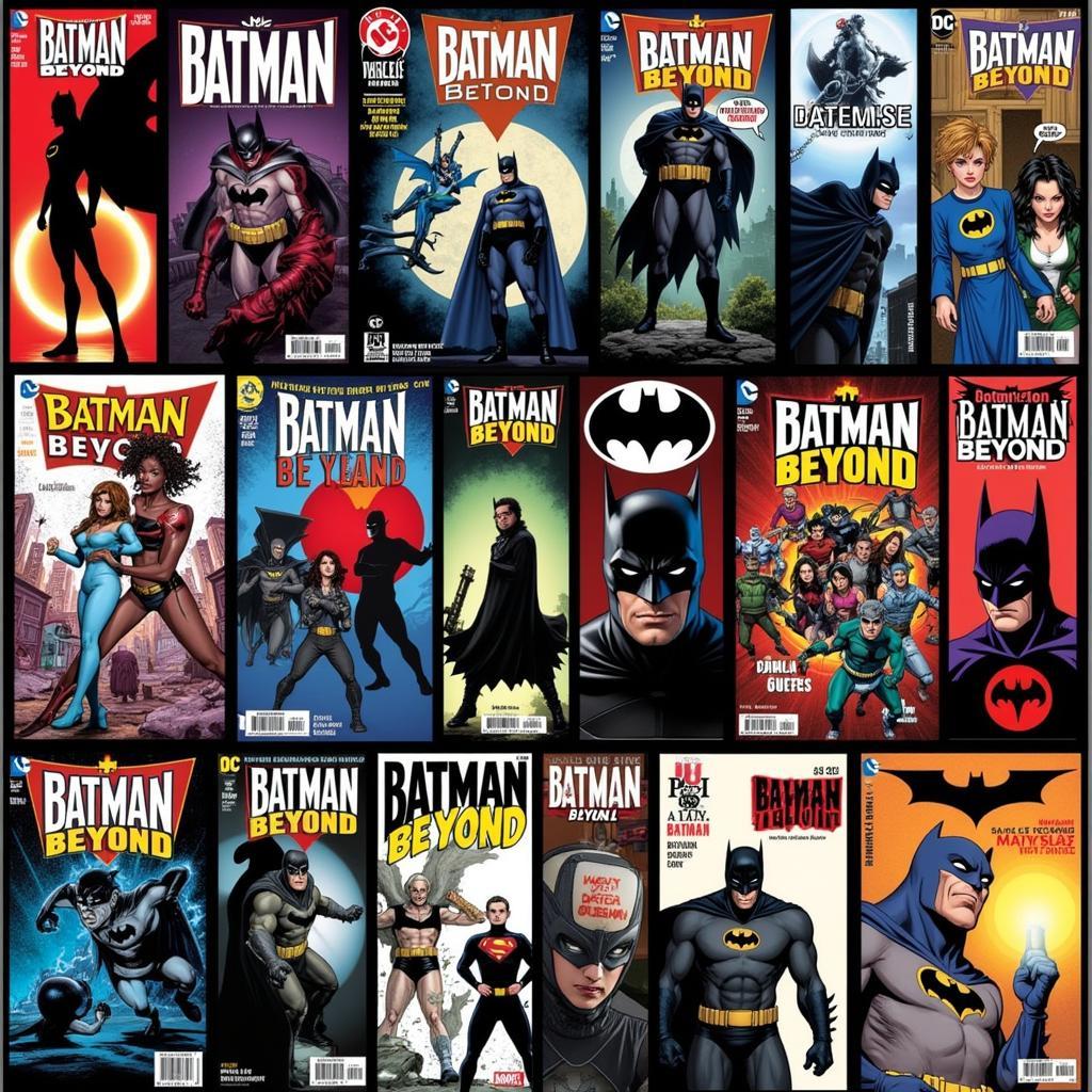 Various Batman Beyond comic book covers