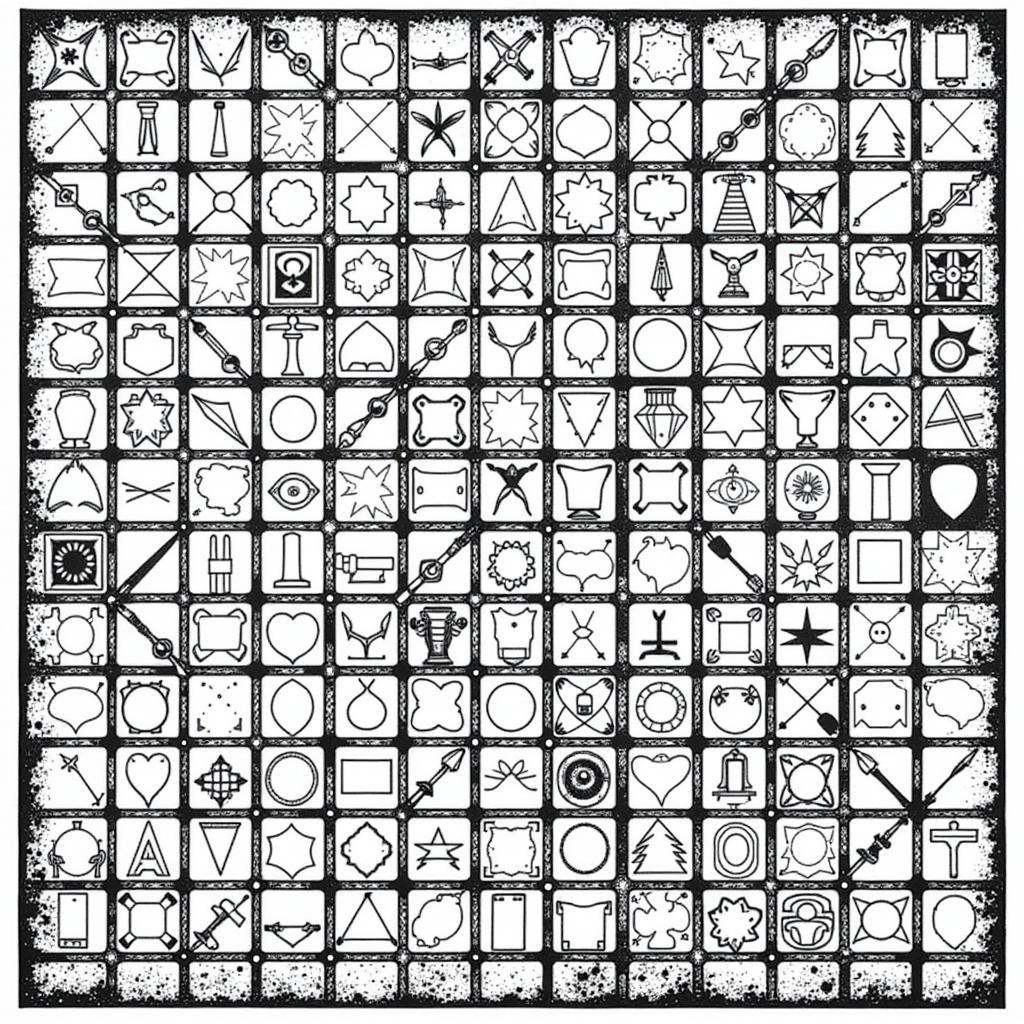 Battleship art grid example