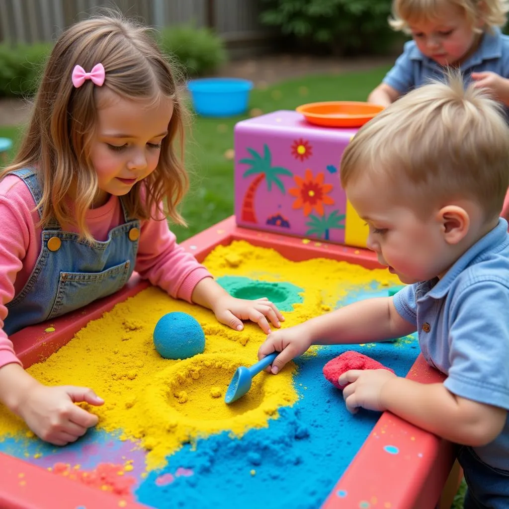 Colorful Oasis Sand Art Table for Kids