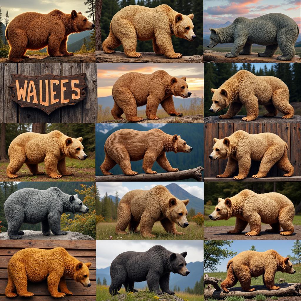 Bear Word Art Styles