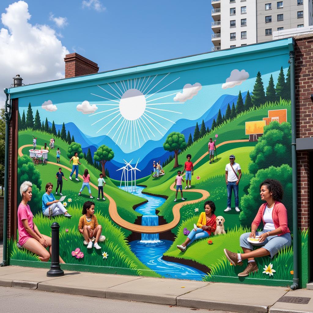 Community mural inspired by Before the Flood