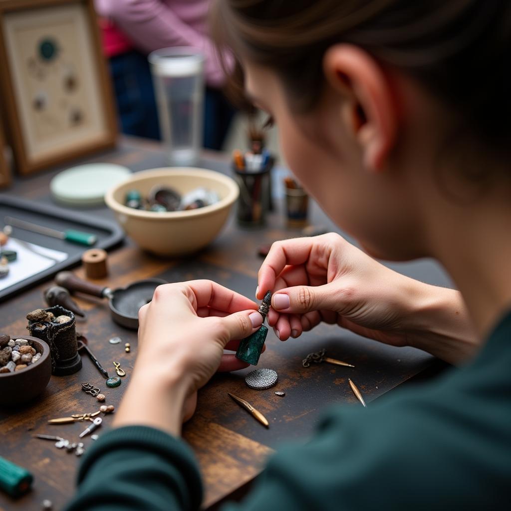 Live Artist Demonstration at Bellevue Arts and Crafts Fair