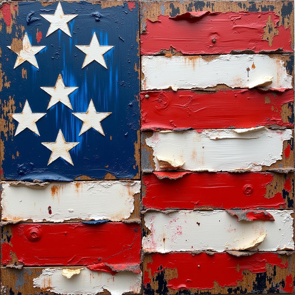 Bernie Taupin's artwork featuring the American flag