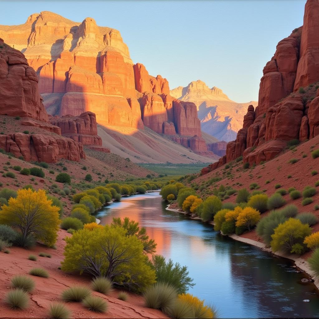 Oil Painting of Big Bend National Park