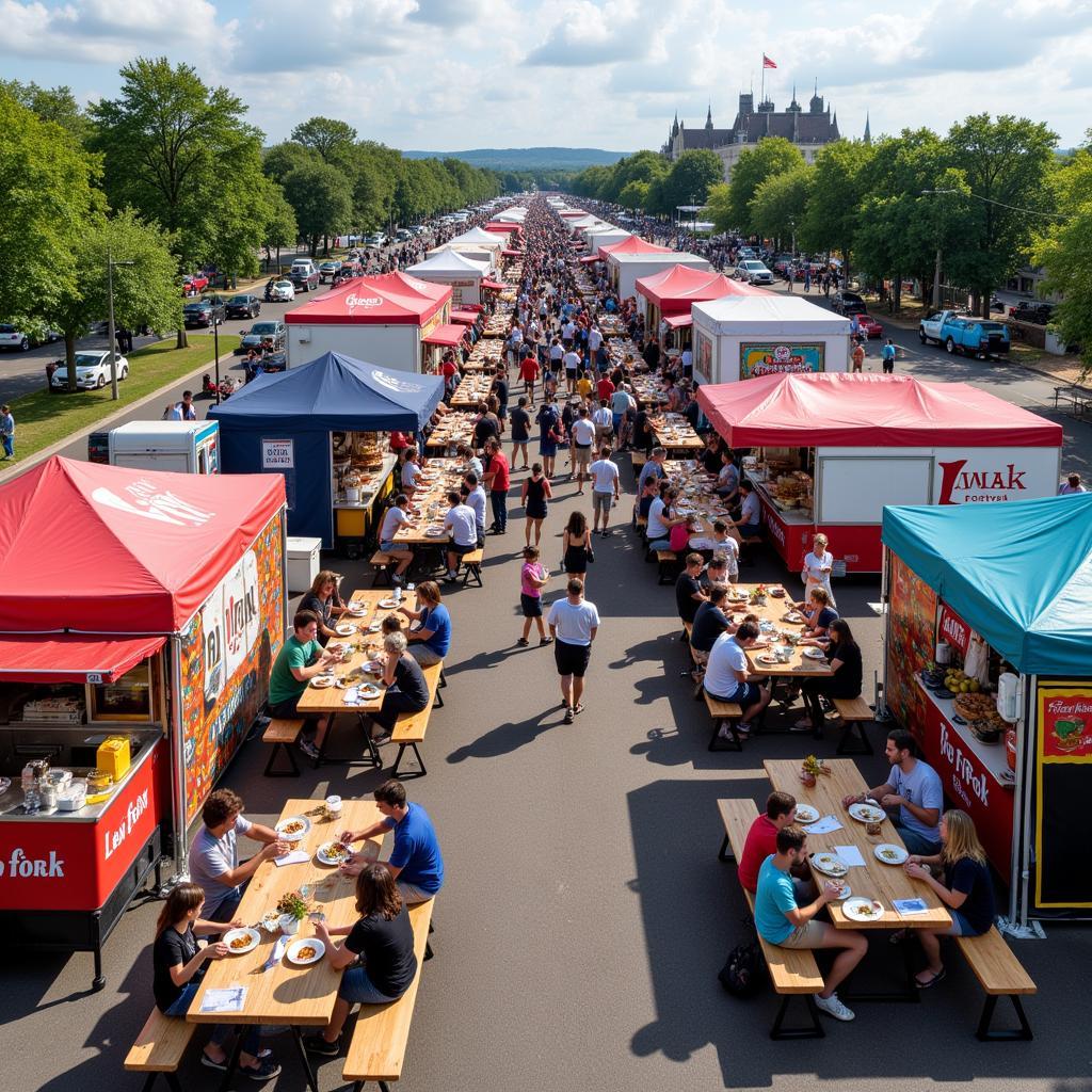 Big Fork Festival diverse food stalls