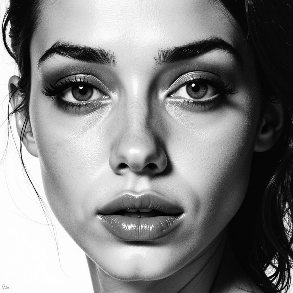 Contemporary Black and White Portrait