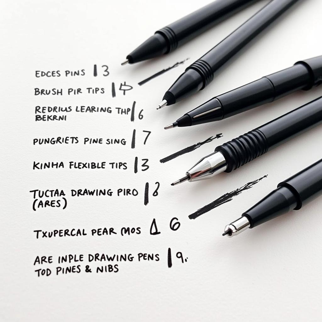 Different Types of Black Art Pens