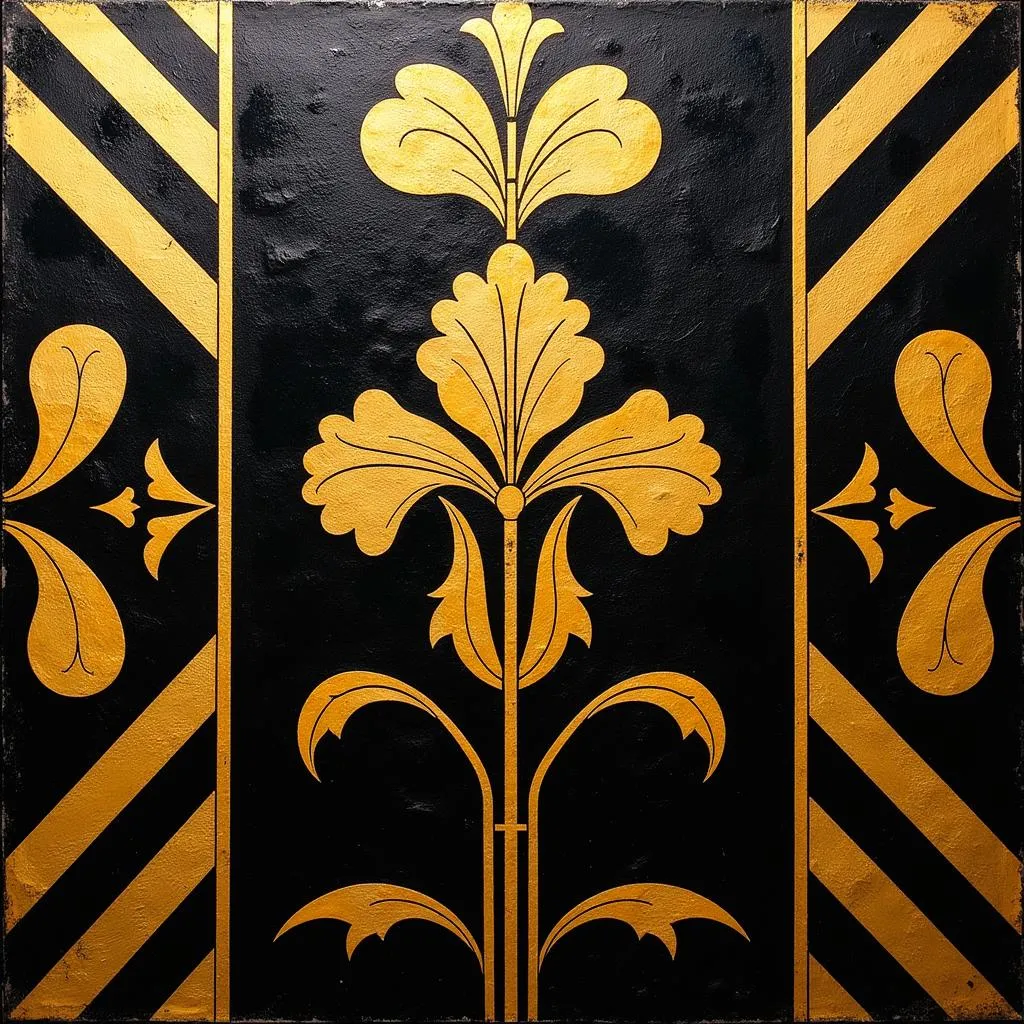 Black Gold Art Deco Painting