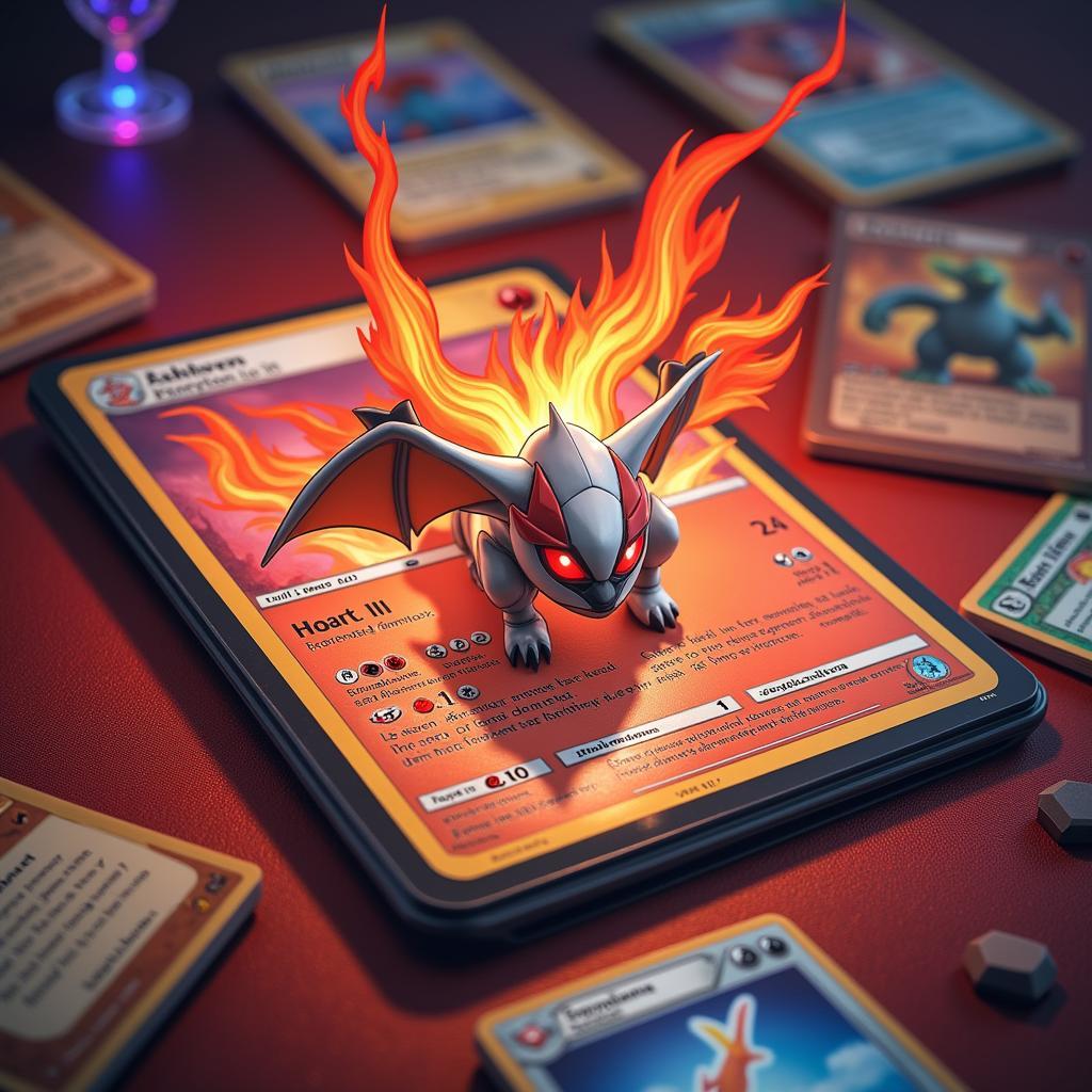 Blaziken GX card on a playmat during a match