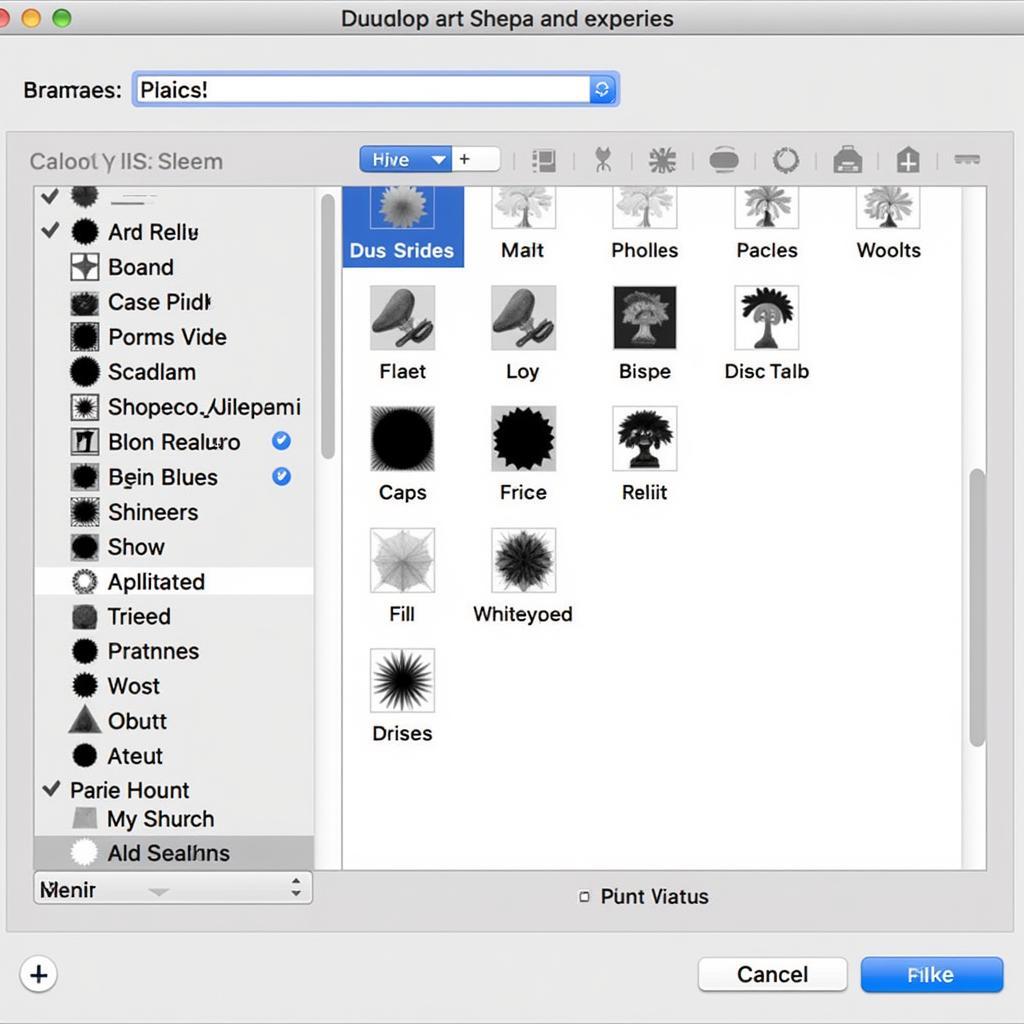 Basic Layout of Art Sherpa Brushes