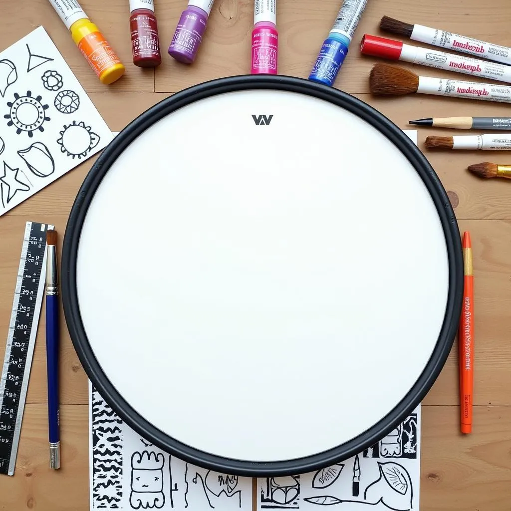 Bass drum head art supplies 