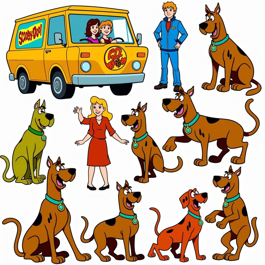 Bộ sưu tập clip art Scooby Doo đầy màu sắc