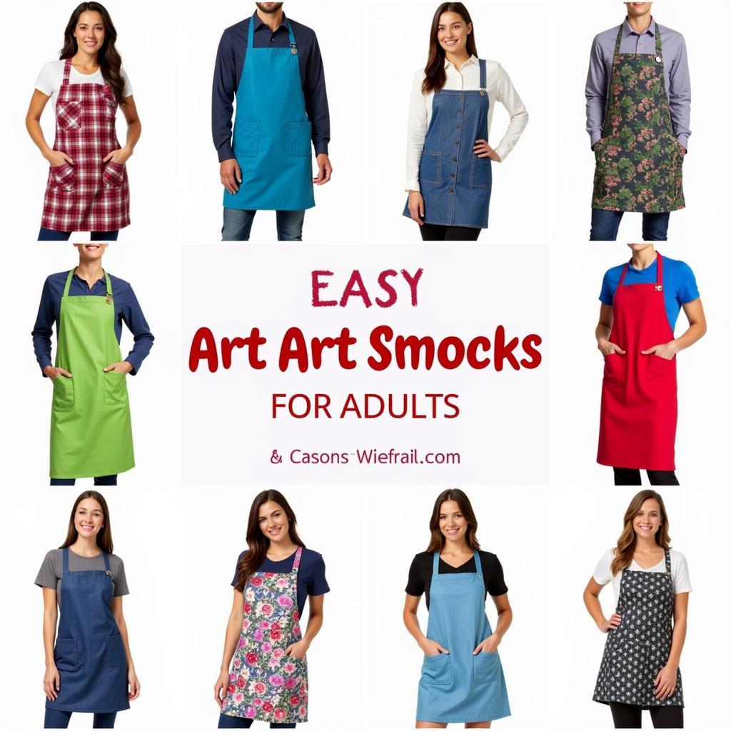 Collection of art smocks for adults