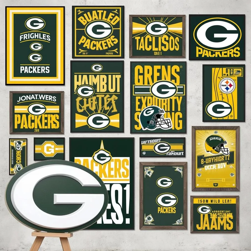 Bộ sưu tập Green Bay Packers wall art đa dạng