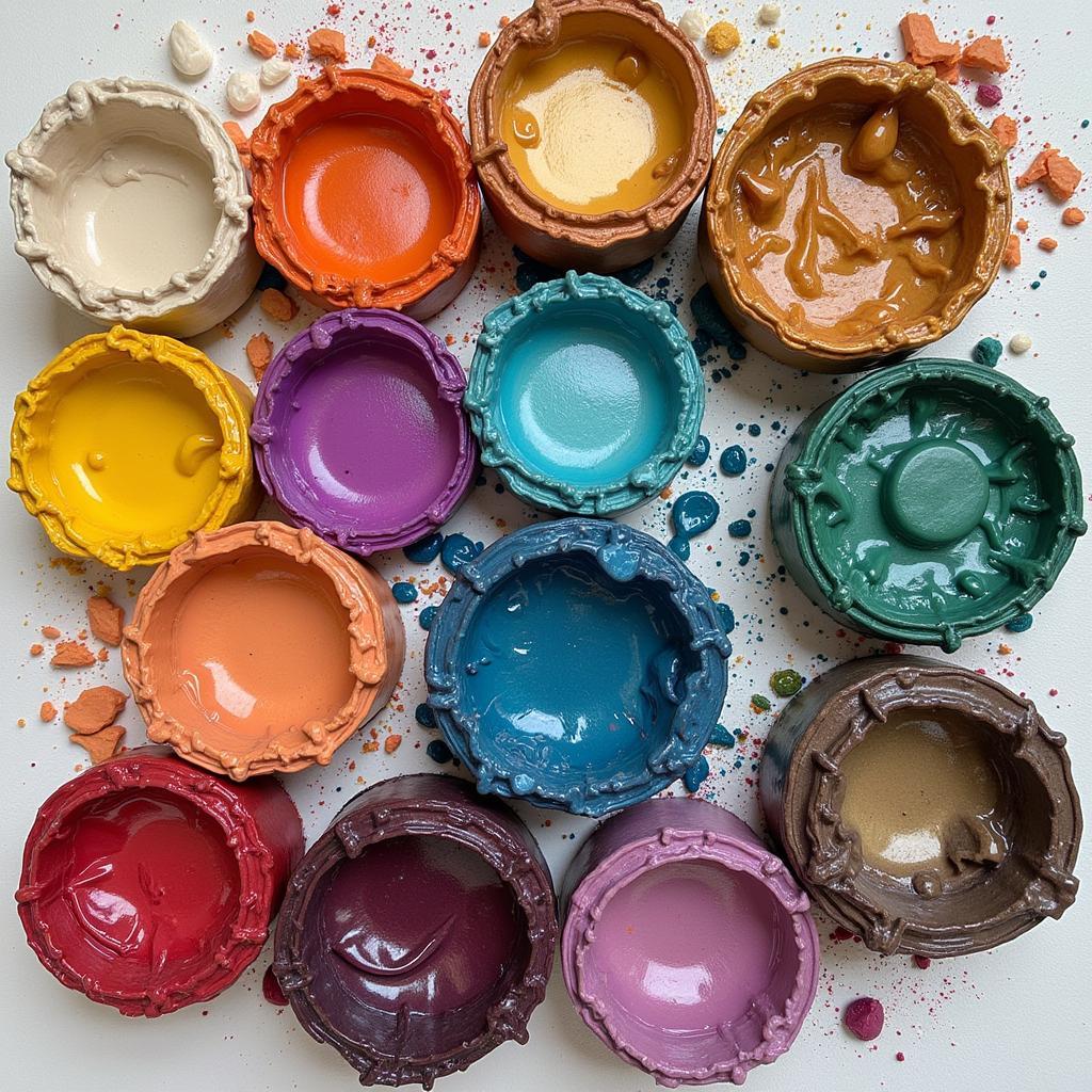 A collection of art alchemy metallique wax colors