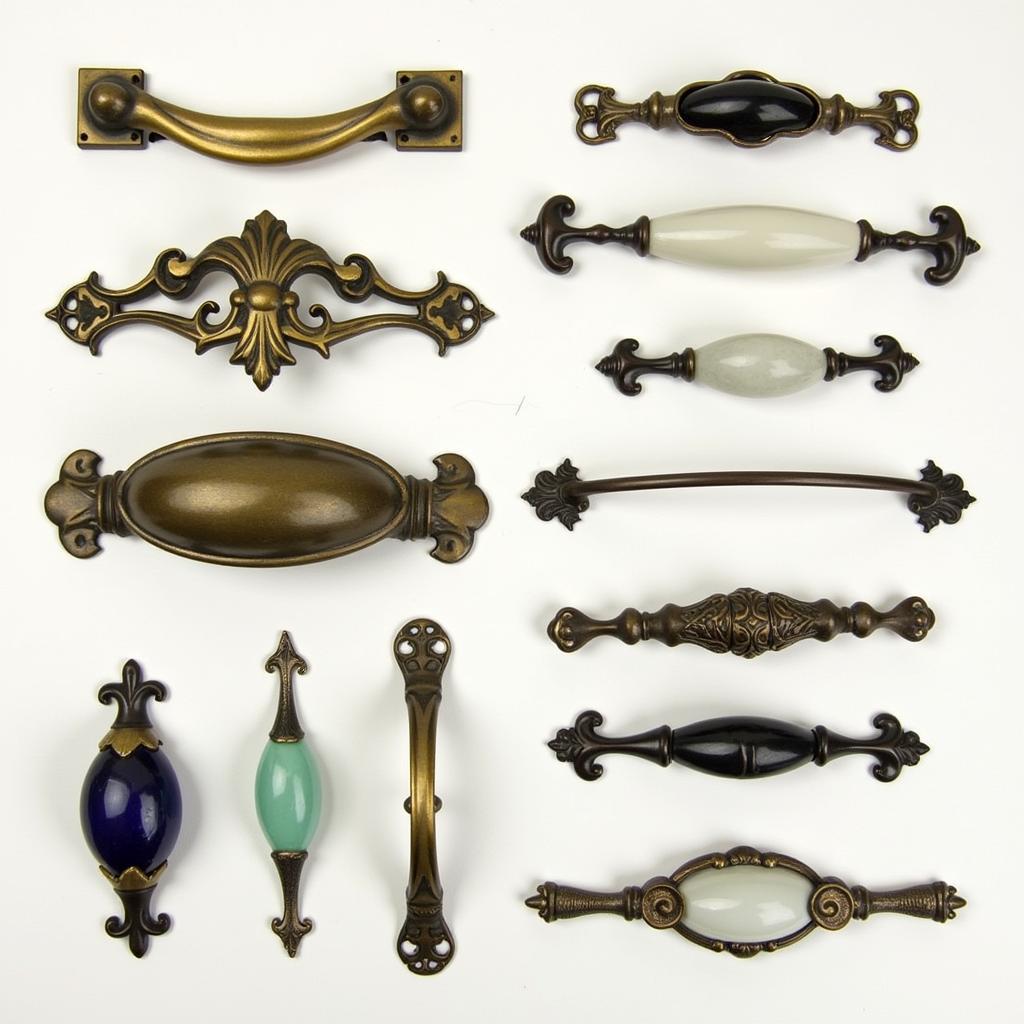 A Collection of Art Nouveau Drawer Pulls